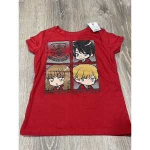 New Harry Potter Red Character Shirt XS Glitter Girls J42